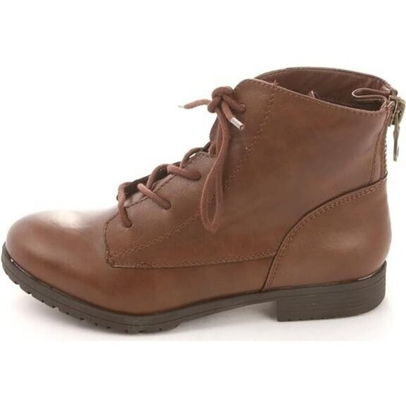 Style & Co Qwinn Women US 6.5 Brown Ankle Boot Black Sole - Picture 2 of 5